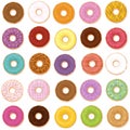 Donut Varieties Tastes Flavors Collection Royalty Free Stock Photo