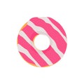 Donut vector Circle donuts with colorful holes covered in delicious chocolate