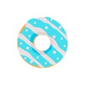 Donut vector Circle donuts with colorful holes covered in delicious chocolate