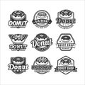 Donut vector design logo collection Royalty Free Stock Photo