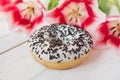 Donut on a white background