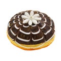 Donut with white marzipan flower