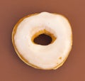 Donut with white sugur icing