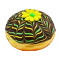 Donut with yellow marzipan flower