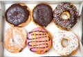 Donuts in box. Royalty Free Stock Photo