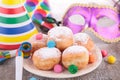 Donuts and carnival decoration