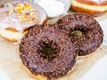 Donuts with chocolate Royalty Free Stock Photo