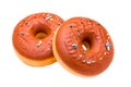 Donuts with chocolate and colored sugar