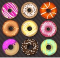 donuts dark background Royalty Free Stock Photo