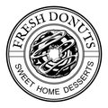 Donuts home desserts vintage label