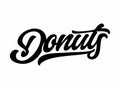 Donuts lettering typography art type for label.
