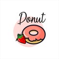 Donuts logo bakery vector graphic doodle art
