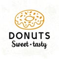 Donuts logotype badge label