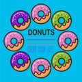 Donuts logotype template