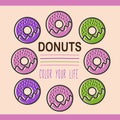 Donuts logotype template