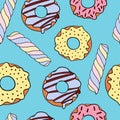 Donuts and marshmellow pattern