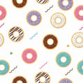 Colorful seamless background with donuts pattern