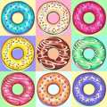 Donuts Punchy Pastel Set of 9 Flavours