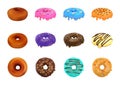 Donuts Realistic Icons Royalty Free Stock Photo