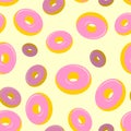 Donuts seamless pattern. Desserts, Sweets background Royalty Free Stock Photo