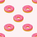Donuts seamless pattern Royalty Free Stock Photo