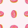 Donuts seamless pattern Royalty Free Stock Photo