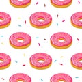 Donuts seamless pattern Royalty Free Stock Photo