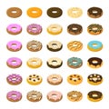 Donuts set volume 2. Vector. Royalty Free Stock Photo