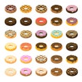 Donuts set volume 1. Vector. Royalty Free Stock Photo