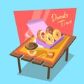 Donuts time concept