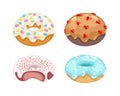 Donuts vector set.