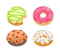 Donuts vector set.