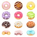 Donuts vector set.