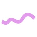 Doodle abstract shape. Pink purple ribbon. For decorations, stickers. Image png.