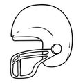 Doodle american football helmet