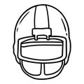 Doodle american football helmet