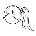 Doodle ponytail girl