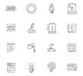 Doodle Appliances icons set