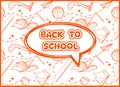 Doodle art back to school background pattern Royalty Free Stock Photo