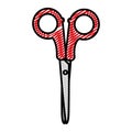 Doodle artistic scissors school utensil design