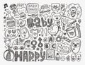 Doodle baby background