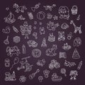 Doodle Baby Icon Set Royalty Free Stock Photo