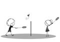 Doodle Badminton Sport