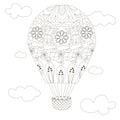 Doodle balloon, coloring page anti-stress