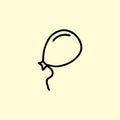 Doodle balloon symbol decoration vector