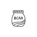 Doodle bcaa supplement. Royalty Free Stock Photo