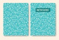 Doodle beige fish template for notebook cover.