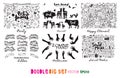 Doodle Big Set , Party, ribbon, animal,farm,happy,media,Zombie,Halloween ,Hand Drawn Vector Illustration of Doodle, illustrator