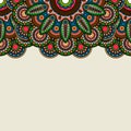 Doodle boho floral border