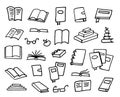 Doodle book collection, vector illustration